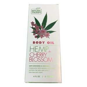 Natural Therapy Hemp Cherry Blossom Soothing Natural Body Oil 4 Oz New Sealed